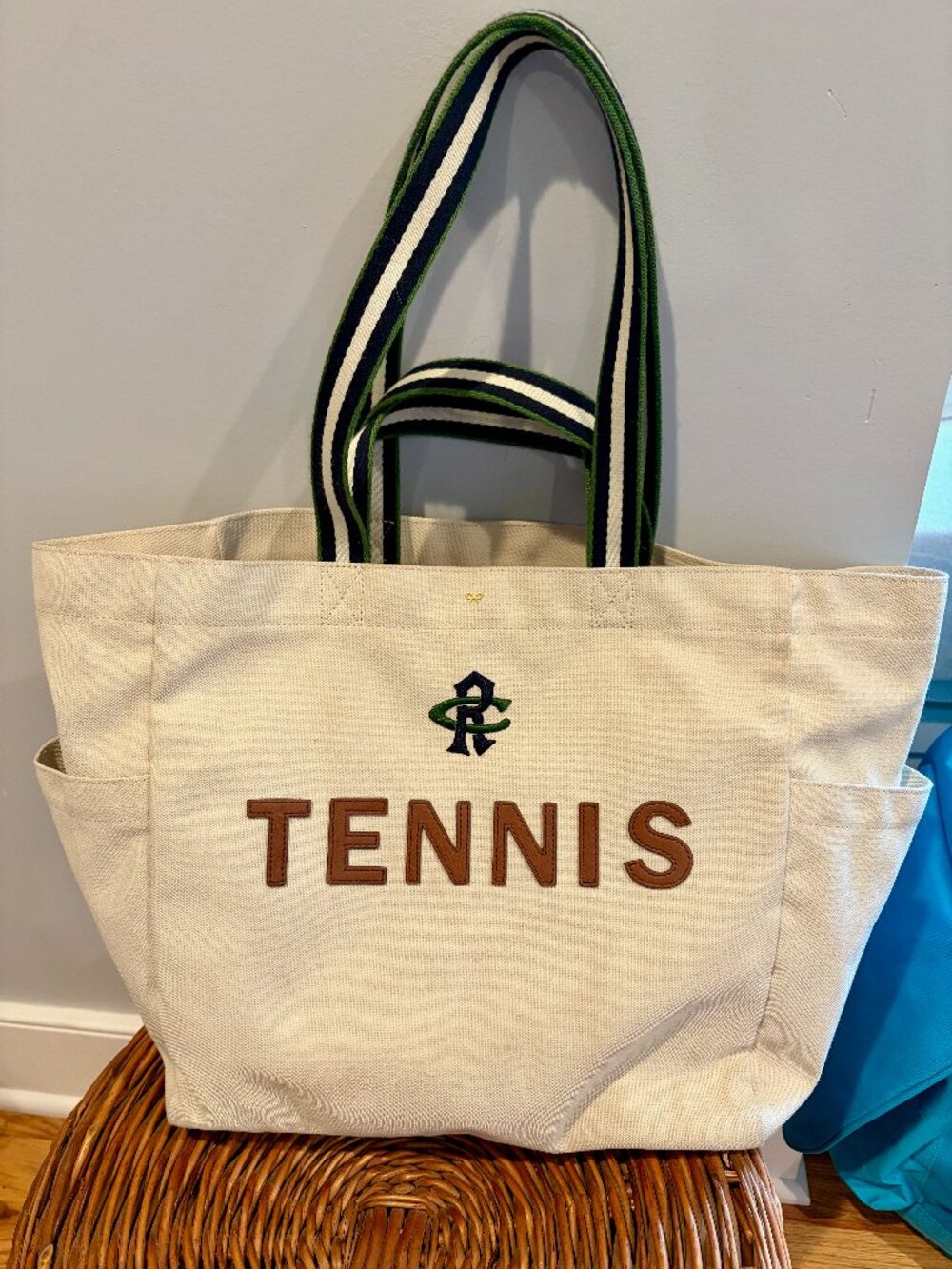 Anya Hindmarch x River Club NYC Tennis Canvas Tote Bag Exclusive